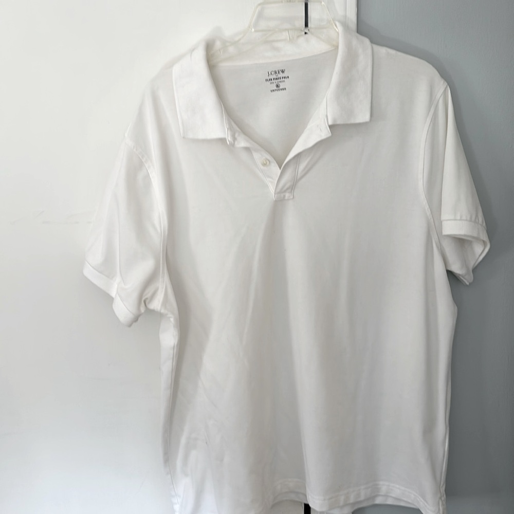 White J. Crew untucked polo